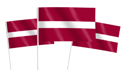 Latvia Handwaving Flags