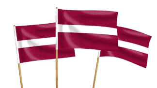 Latvia Handwaving Flags