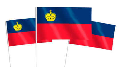 Liechtenstein Handwaving Flags