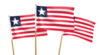 Liberia Handwaving Flags