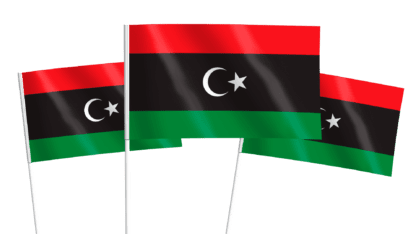 Libya Handwaving Flags