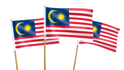 Malaysia Handwaving Flags