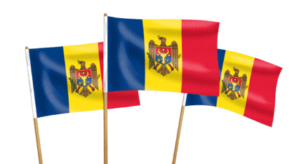 Moldova Handwaving Flags
