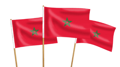 Morocco Handwaving Flags