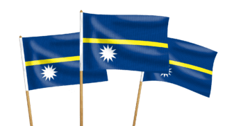Nauru Handwaving Flags