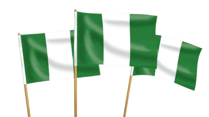 Nigeria Handwaving Flags