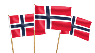 Norway Handwaving Flag