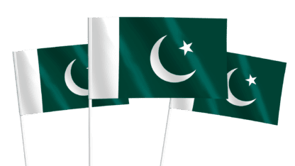 Pakistan Handwaving Flags