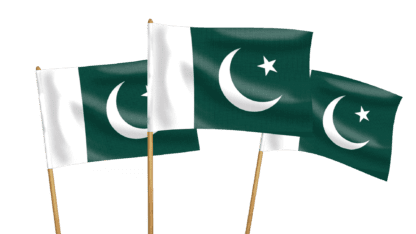 Pakistan Handwaving Flags