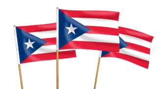 Puerto Rico Handwaving Flags