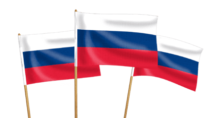 Russia Handwaving Flags