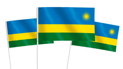 Rwanda Handwaving Flags