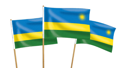 Rwanda Handwaving Flags