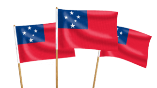 Samoa Handwaving Flags