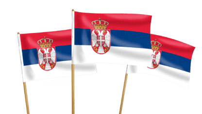 Serbia Handwaving Flags