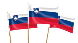 Slovenia Handwaving Flags