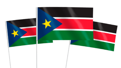 South Sudan Handwaving Flags