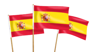 Spain Handwaving Flags