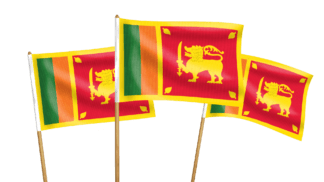 Sri Lanka Handwaving Flags