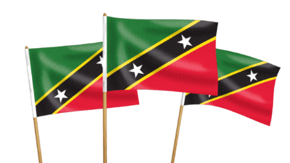 Saint Kitts and Nevis Handwaving Flags