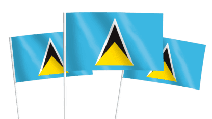 Saint Lucia Handwaving Flags