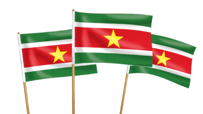 Suriname Handwaving Flags