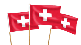 Switzerland Handwaving Flags