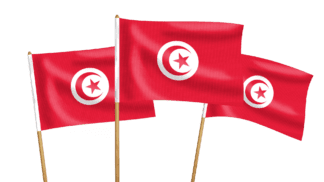 Tunisia Handwaving Flags