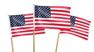 United States of America Handwaving Flags