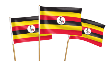 Uganda Handwaving Flags