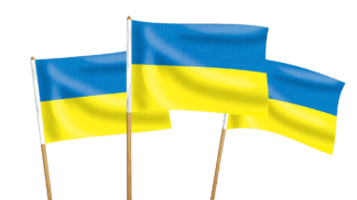 Ukraine Handwaving Flags