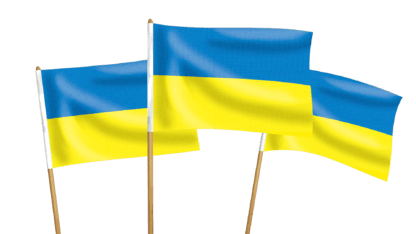 Ukraine Handwaving Flags