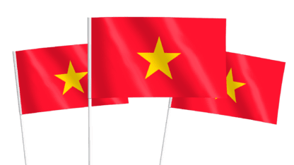 Vietnam Handwaving Flags