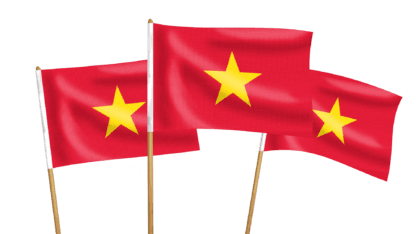 Vietnam Handwaving Flags