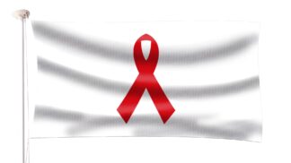 AIDS/HIV Ribbon Flag