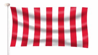 Red and White Stripe Vertical Flag