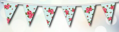 Blue Floral Bunting