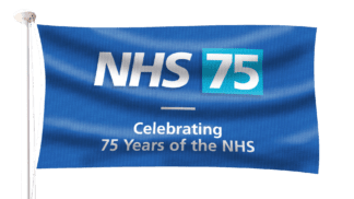 NHS 75 Flag