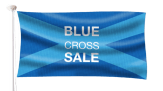 Blue Cross Sale Flag
