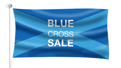 Blue Cross Sale Flag