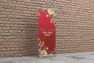 Classic Red Christmas Custom Roller Banner