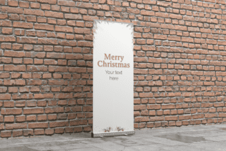 Minimalist White Christmas Custom Roller Banner