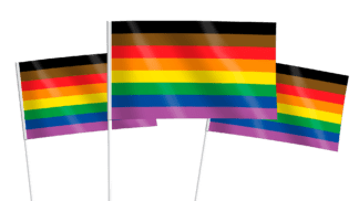 Philidelphia Rainbow Pride Handwaving Flags
