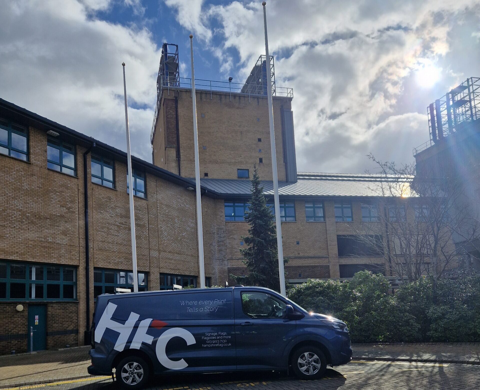 National Oceanography Centre Flagpoles, HFC Van