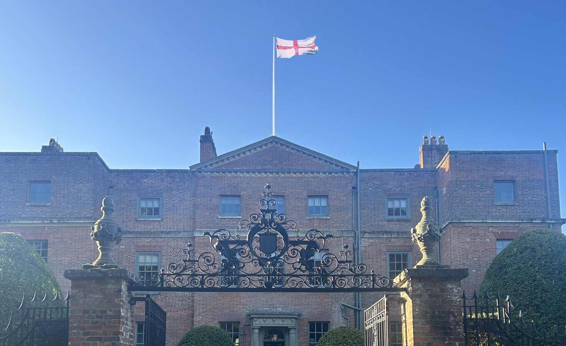 Old Alresford House with Flag Pole - mock-up