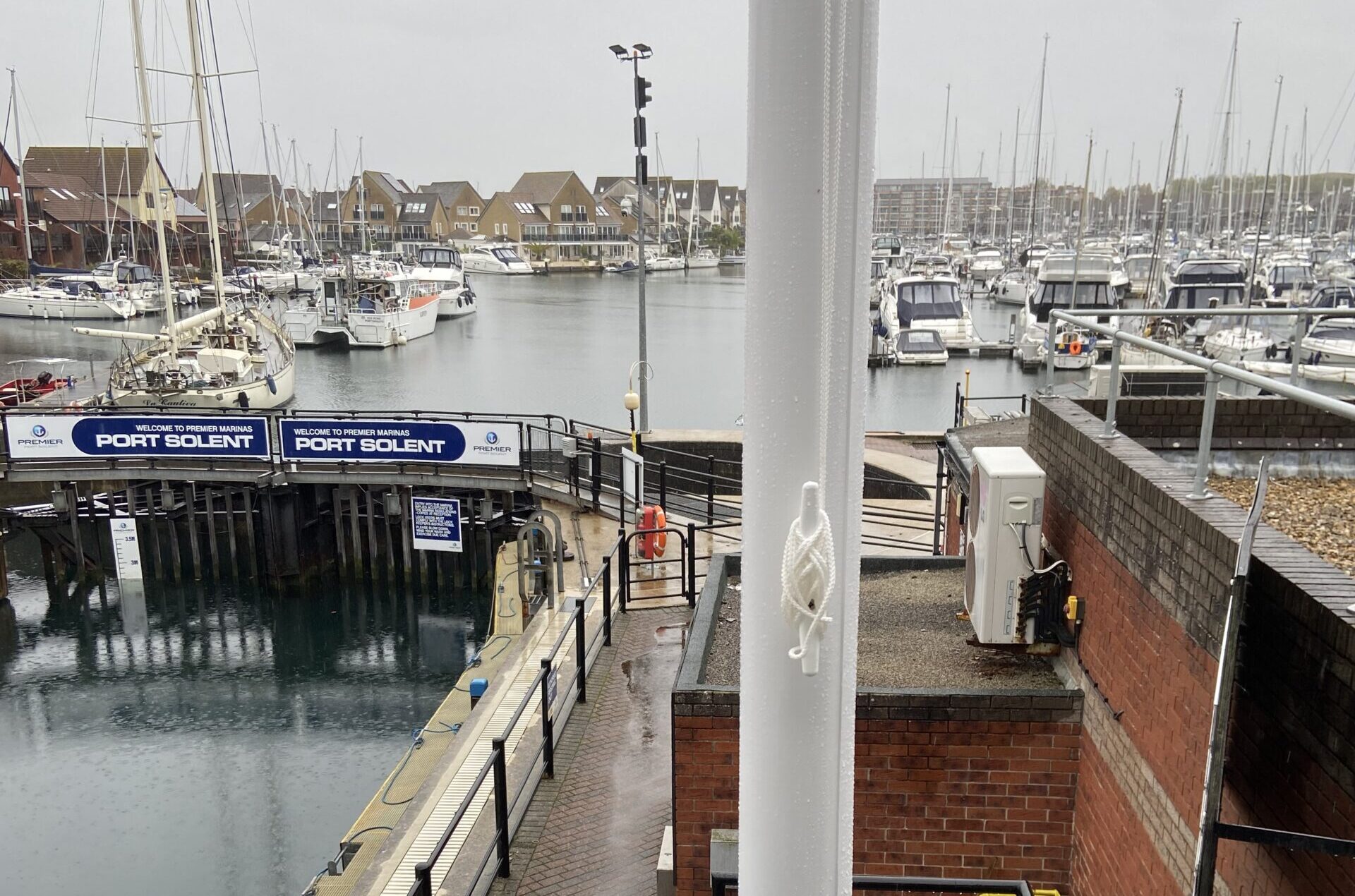 Port Solent, Flagpole by the sea
