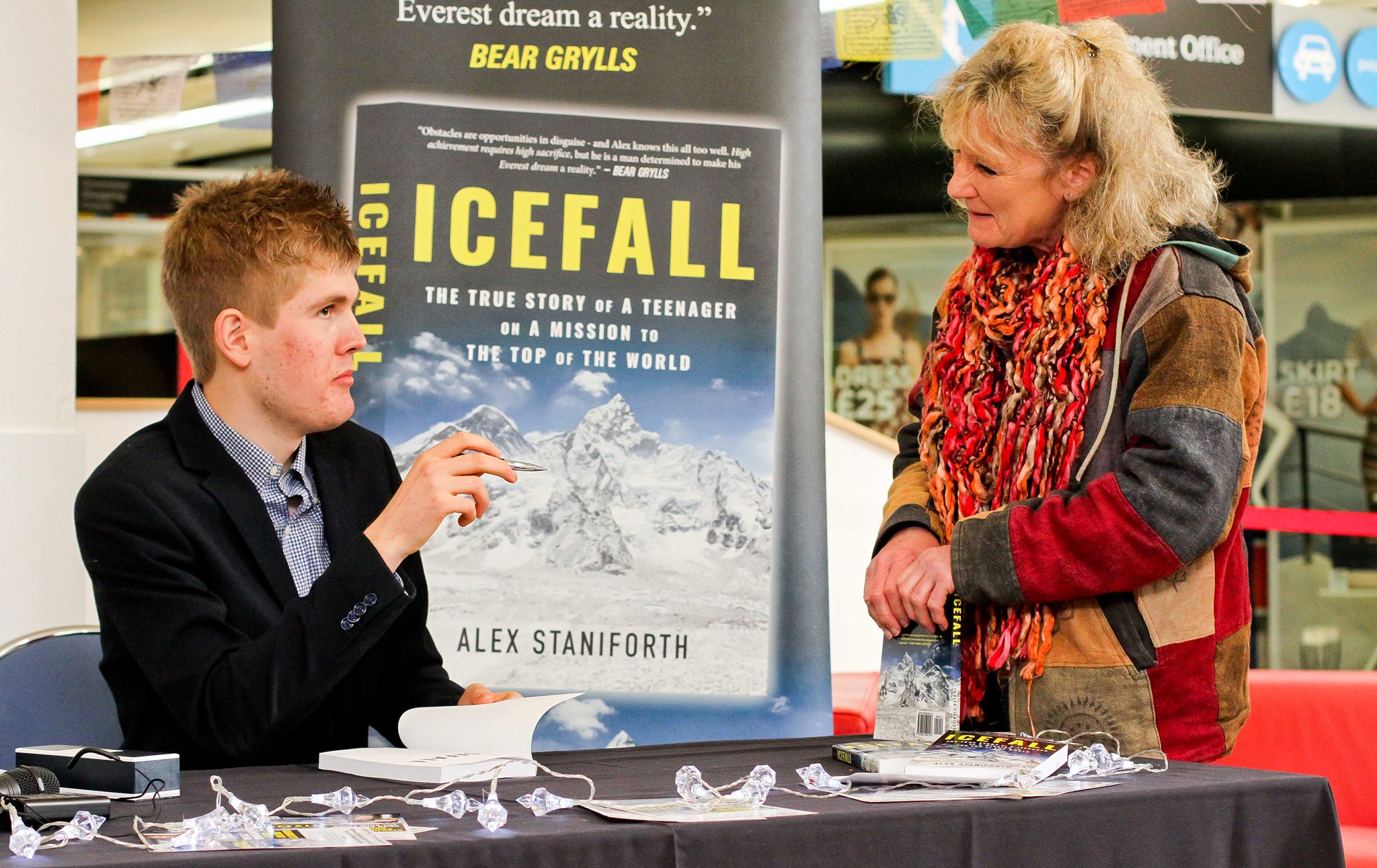 Roller banner in situ